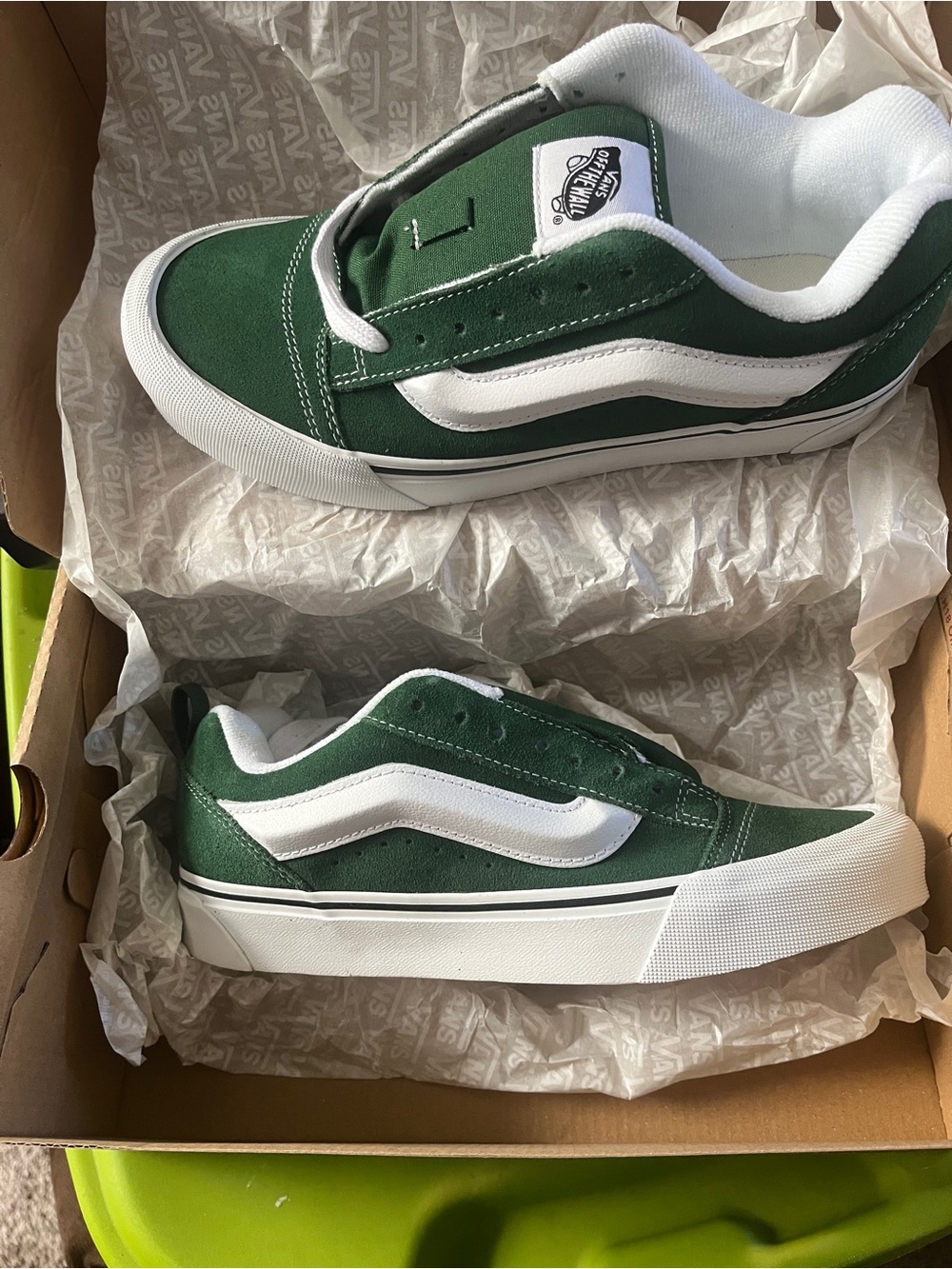 Vans Green & White Old Skool Skate Shoes